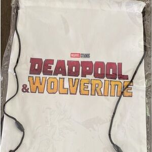 New in bag Marvel Studios Deadpool & Wolverine drawstring bag